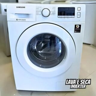 Lava e Seca Digital Inverter Samsung Ecobubble WD10M Branca 10.1kg