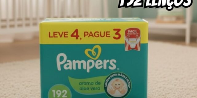 Pampers Lenços Umedecidos Aroma De Aloe Vera 192 Unidades