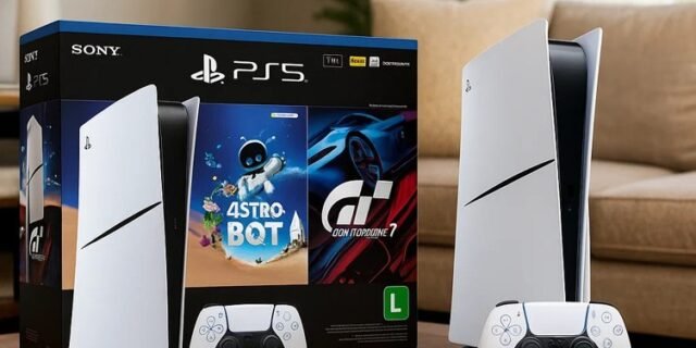 PlayStation 5 Slim Edição Digital 1TB 1 Controle Branco Sony com 2 Jogos