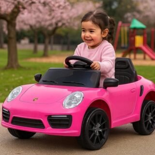 Carrinho Elétrico Infantil Conversível Rosa Brinquedo Menina Controle Remoto Direção 2 em 1