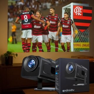 Mini Projetor Hy320 Pholex Smart 4k Android 11 Wi-fi Bluetooth Cinema Preto