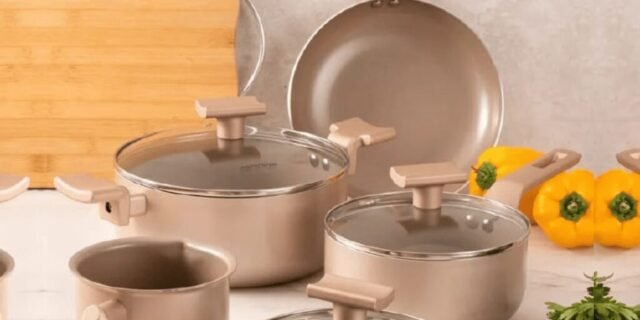 Conjunto De Panelas Sartin Champ 5 Pçs Cerâmica Mimo Style