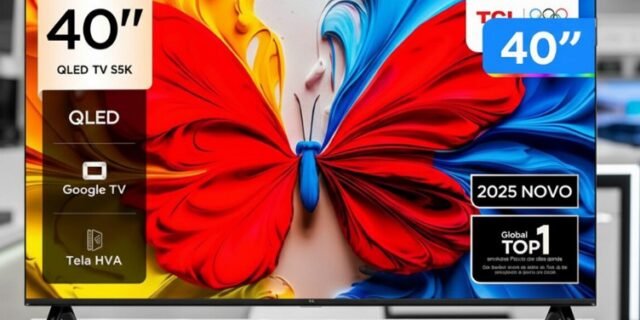 Smart TV 40″ TCL Full HD QLED 40S5K Google TV 2 HDMI