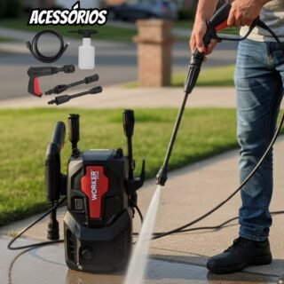 Lavadora De Alta Pressão Potente 1200W 1305lbs Kit Shampoo LW1305 Worker