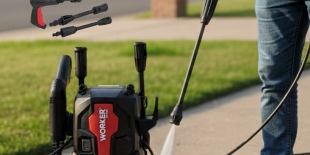 Lavadora De Alta Pressão Potente 1200W 1305lbs Kit Shampoo LW1305 Worker