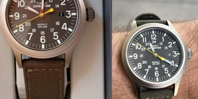 Relógio masculino Timex Expedition Scout 40, Verde/Cinza