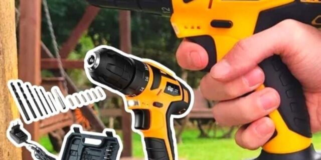 WAP Parafusadeira e Furadeira à Bateria 12V BPF-12K3, Kit de 13 Acessórios e Maleta, Empunhadura Emborrachada, Bivolt