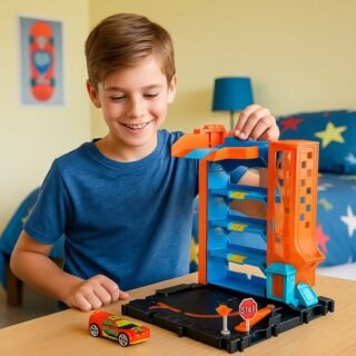 Hot Wheels City Pista de Brinquedo Garage Altura Dupla para crianças a partir de 4 anos