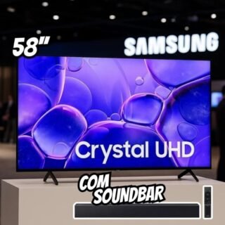 Samsung Smart TV 58″ Crystal UHD 4K U8500F 2025 + Soundbar Samsung HW-B400F
