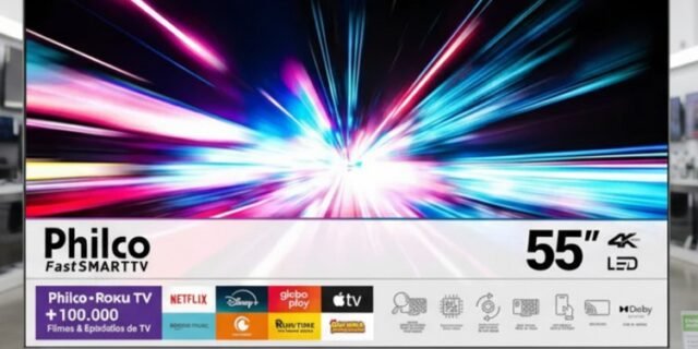 Smart Tv 55 Philco 4k Uhd Led Roku Tv Dolby Audio P55cra