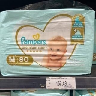 Fralda Pampers Premium Care M – 6 a 10kg 80 Unidades