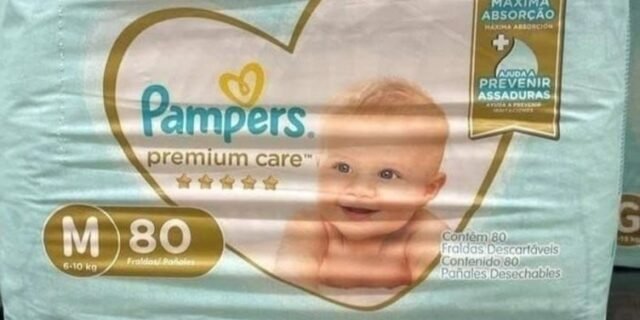 Fralda Pampers Premium Care M – 6 a 10kg 80 Unidades