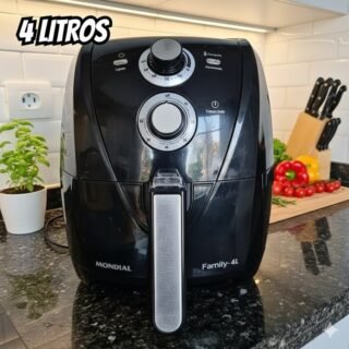 Fritadeira sem óleo air fryer 4L Mondial preto 1500W AFN-40-BFT