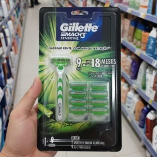 Gillette Aparelho De Barbear Mach3 Sensitive + 9 Cargas
