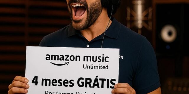 AMAZON MUSIC POR 4 MESES GRÁTIS PLANO ILIMITAD