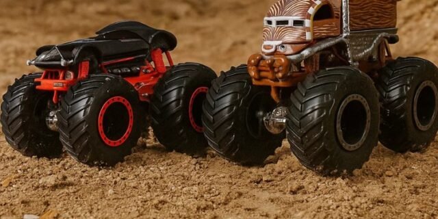 Hot Wheels Monster Trucks Veículo de Brinquedo Pacote Surpresa 2 Carros