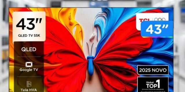 TV 43″ TCL Full HD QLED 43S5K Google TV 2 HDMI