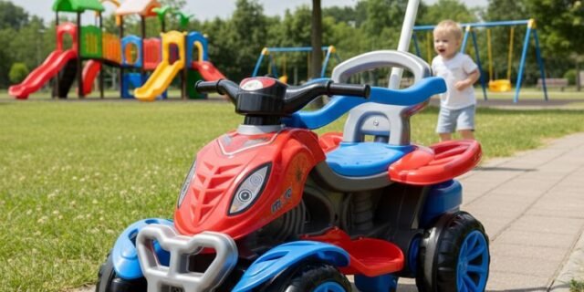 Quadriciclo Infantil Modelo Spider Com Porta Objetos E Haste
