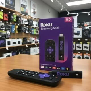 Roku Streaming Stick HD 2025 | Dispositivo de streaming para TV HD/FHD com controle remoto por comando de voz compatível com Alexa, Siri e Google