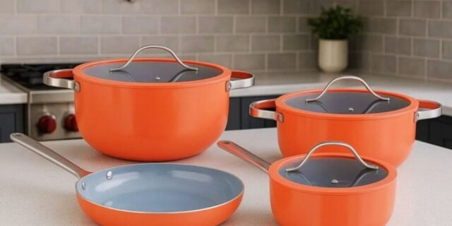 Jogo Panelas Indução 4 Pecas Berlin Laranja Casambiente