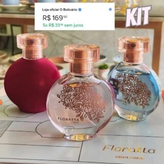 Perfume Floratta Colônia Spray 30 Ml – Presente (3 Itens)