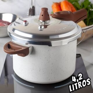 Panela de Pressão Brinox 4,2L Bege Vanilla – Ceramic Life Pressure