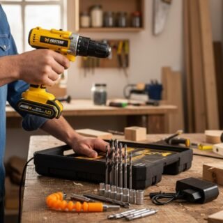 Parafusadeira Furadeira 12V Com 1 Bateria, Maleta e 24 Acessórios Fasterr FST006