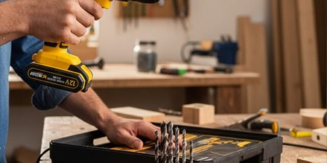 Parafusadeira Furadeira 12V Com 1 Bateria, Maleta e 24 Acessórios Fasterr FST006