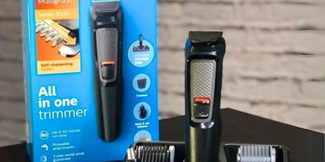 Aparador de Pelos 6 em 1 Philips Series 3000 MG3711/15 Multigroom Bivolt – máquina de barba com 6 Acessórios
