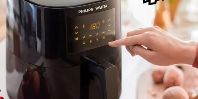 Philips Walita RI9252/91 Série 3000 – Fritadeira Airfryer Digital, 4.1L de capacidade, 220V, 1400W, Preta