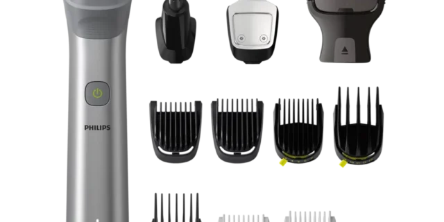 Aparador de Pelos Multigroom 12 em 1 Philips Series 5000 para Rosto, Corpo e Cabelos, Tecnologia BeardSense, À Prova d´água – Bivolt, Máquina de Barba MG5950/15