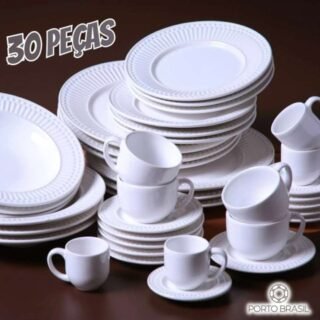 Porto Brasil Aparelho de Jantar 30 Peças Roma Branco