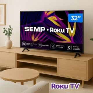 Smart TV Semp 32 Polegadas LED HD R6610 WiFi Roku TV Google Assistente 3 HDMI Dolby Audio 32R6610