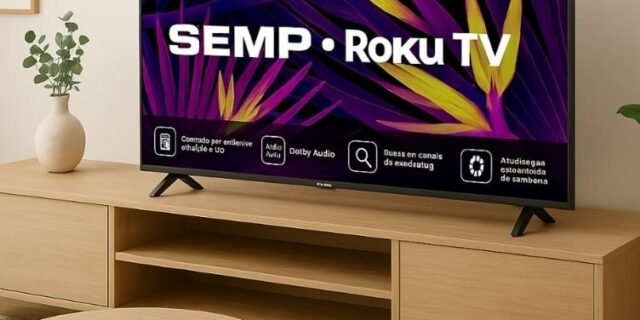 Smart TV Semp 32 Polegadas LED HD R6610 WiFi Roku TV Google Assistente 3 HDMI Dolby Audio 32R6610