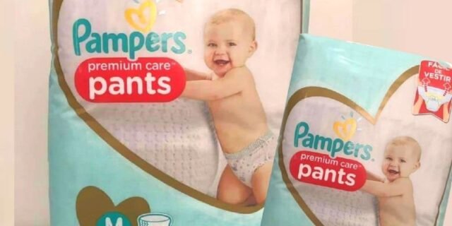 Pampers Premium Care Pants Fralda Tamanho M 124 Unidades, Fácil de Vestir