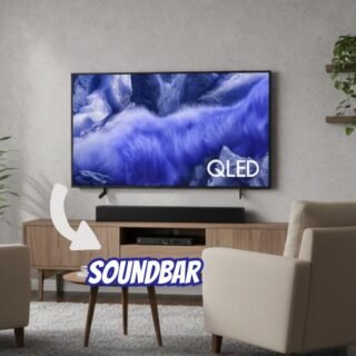 Samsung Combo Vision AI TV 43″ QLED 4K QEF1 2025 + Soundbar HW-B400F/ZD