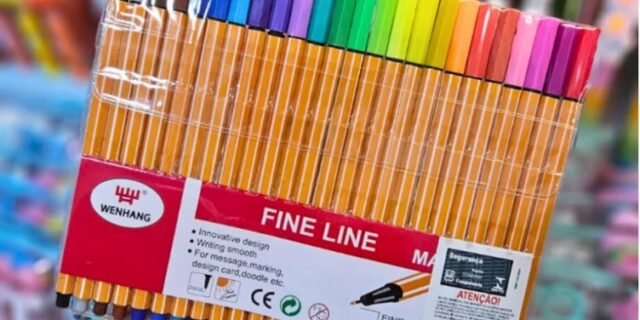 Kit Canetas Fineliner Coloridas Ponta Fina 0.4mm para Desenho e Escrita com Tintas Vibrantes, Secagem Rápida, Ergonômicas, Linha Premium (24)