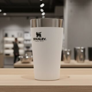 Copo de cerveja isolado, copo empilhável Stay Chill de 473 ml, para bebidas quentes ou frias, Polar