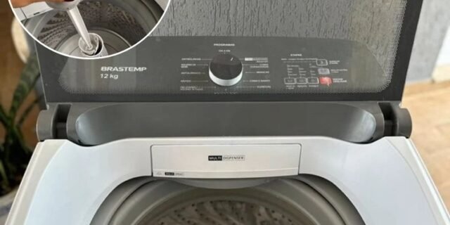 Lavadora de Roupas Brastemp 13kg Cesto Inox – 12 Programas de Lavagem Branca BWK13