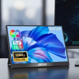 ANTUVI Monitor Portátil 15.6”, 1080P, MINI Segunda de Notebook Extensor De Tela, Ultra-Slim e portátil, com alto-falante de pé, Adequado para Viagens