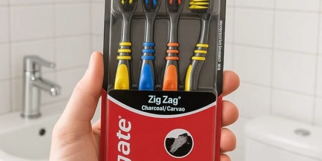 Escova Dental Colgate ZigZag Carvão 4 unid