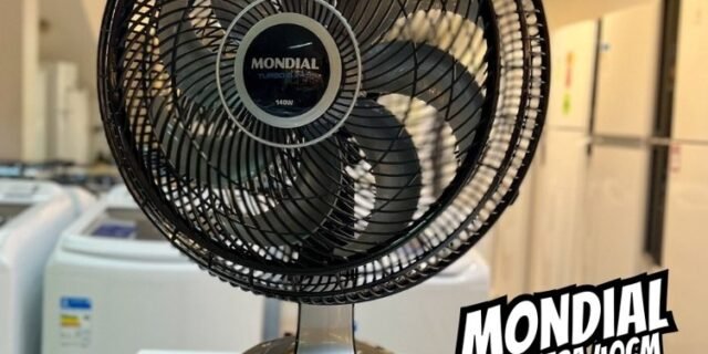MONDIAL Ventilador 40cm Super Turbo 8 Pás, Preto/Prata, 140W