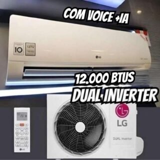 Ar-Condicionado Split HW LG Dual Inverter Voice 12.000 BTUs R-32 Só Frio 220V