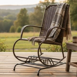 Cadeira De Balanço Descanso Junco 4 Molas