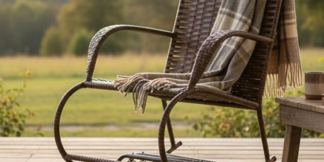 Cadeira De Balanço Descanso Junco 4 Molas