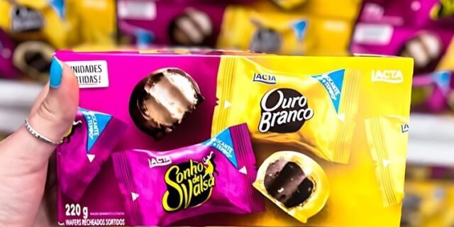 Caixa Sonho de Valsa e Ouro Branco Sortidos Sabor Chocolate 220g