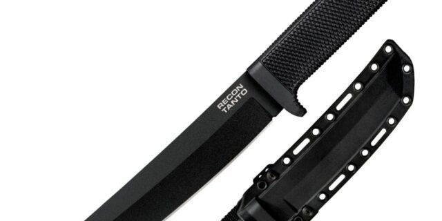 Cold Steel Faca de lâmina fixa Recon Tanto com bainha