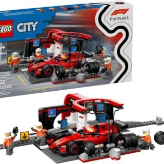 LEGO City Formula 1 Pit Stop e Equipe de Box de F1® com Carro da Ferrari 60443