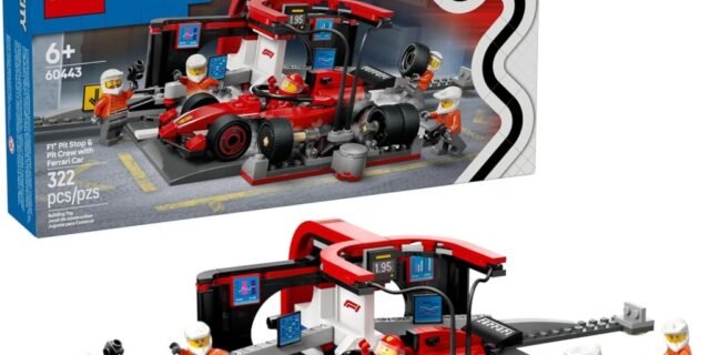 LEGO City Formula 1 Pit Stop e Equipe de Box de F1® com Carro da Ferrari 60443