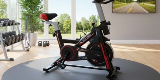 Bicicleta Spinning Mecânica New Speed Q50 Vermelha/Preta